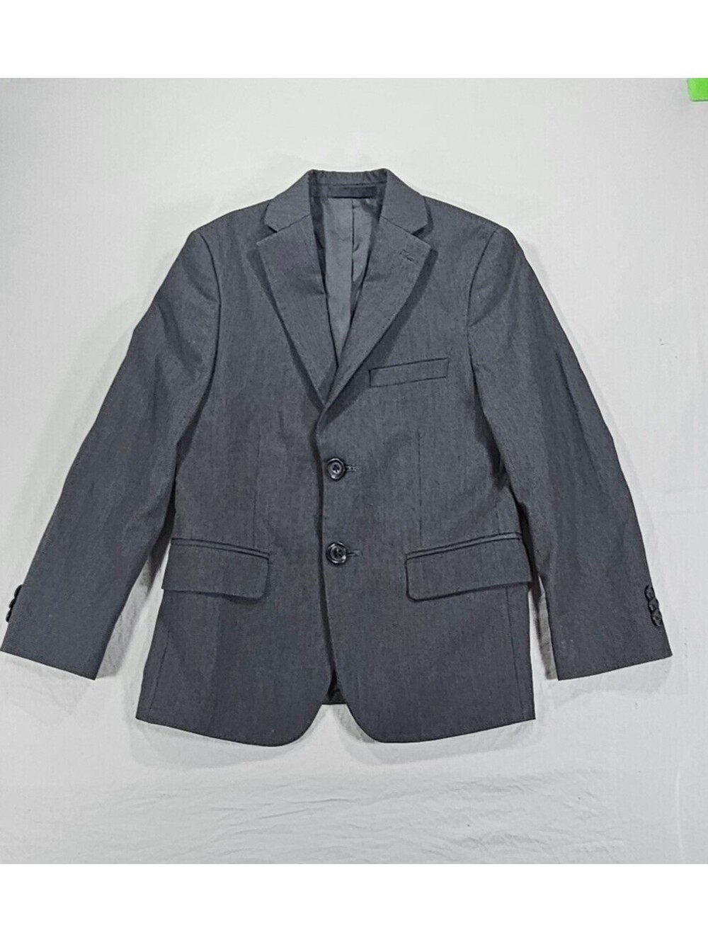 Reaction Kenneth Cole Boys 8R Blazer Gray Techni-Cole Suit Jacket Sport Coat